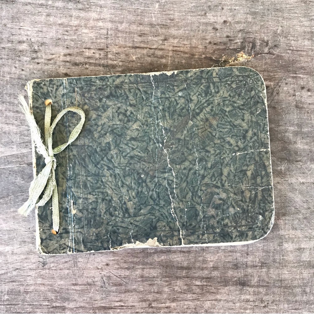 Antique Vintage Autograph Book 1930’s Cursive Notes